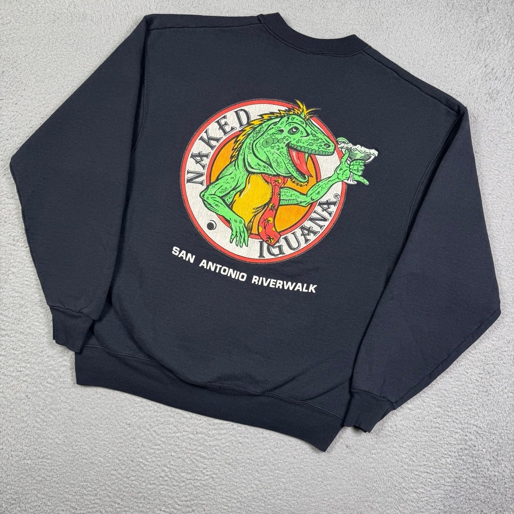 Vintage 90s San Antonio Riverwalk Naked Iguana sweatshirt‎